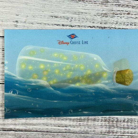 Disney Cruise Line DCL Lenticular 3D Hologram Ship in Bottle Print Card 8.5x5.5 - Picture 4 of 5